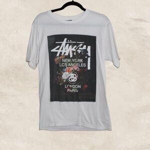 STUSSY | Stussy Floral T-Shirt (New York, Los Angeles, Tokyo, London, Paris)